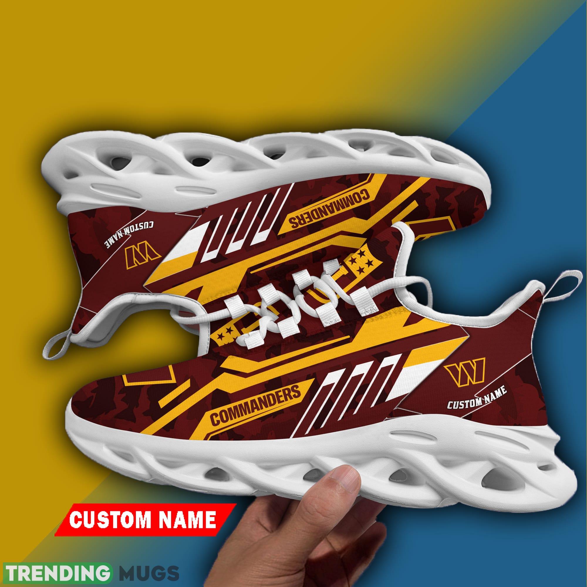 Washington Commanders NFL Personalized Name Max Soul Chunky Sneaker Camo Fishing Max Soul Washington Commanders NFL Personalized Name Max Soul Chunky Sneaker Camo Fishing Max Soul