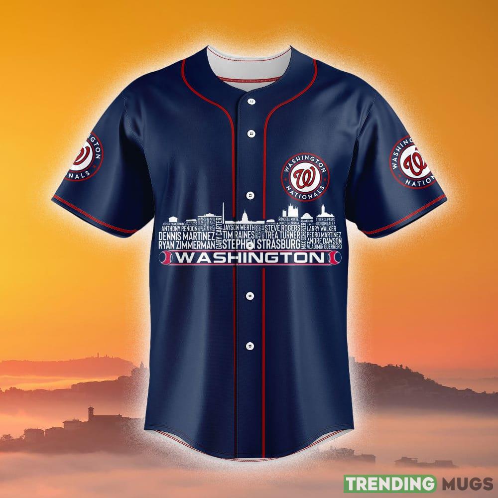 Washington Nationals MLB Jersey Shirt Custom Number And Name For Men And Women Gift Fans Football Jersey Washington Nationals MLB Jersey Shirt Custom Number And Name For Men And Women Gift Fans Football Jersey