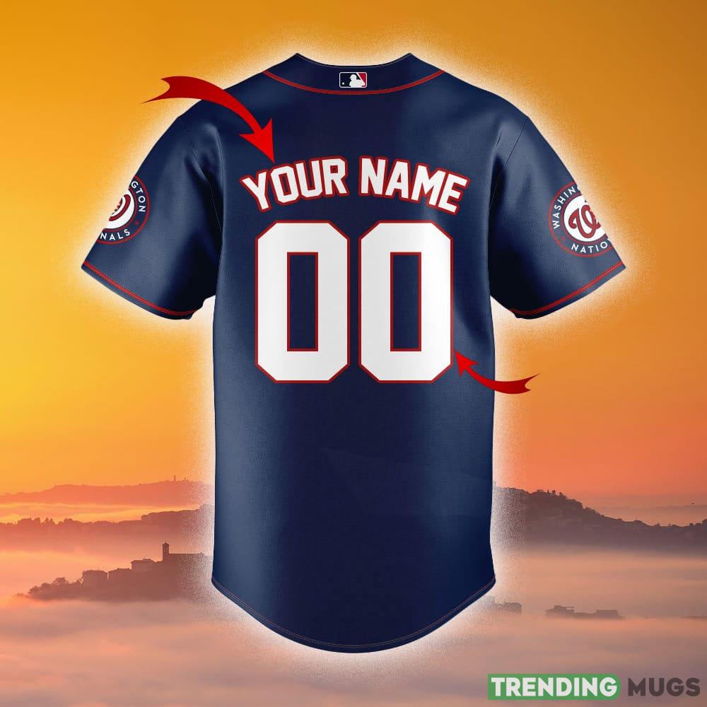 Washington Nationals MLB Jersey Shirt Custom Number And Name For Men And Women Gift Fans Football Jersey Washington Nationals MLB Jersey Shirt Custom Number And Name For Men And Women Gift Fans Football Jersey