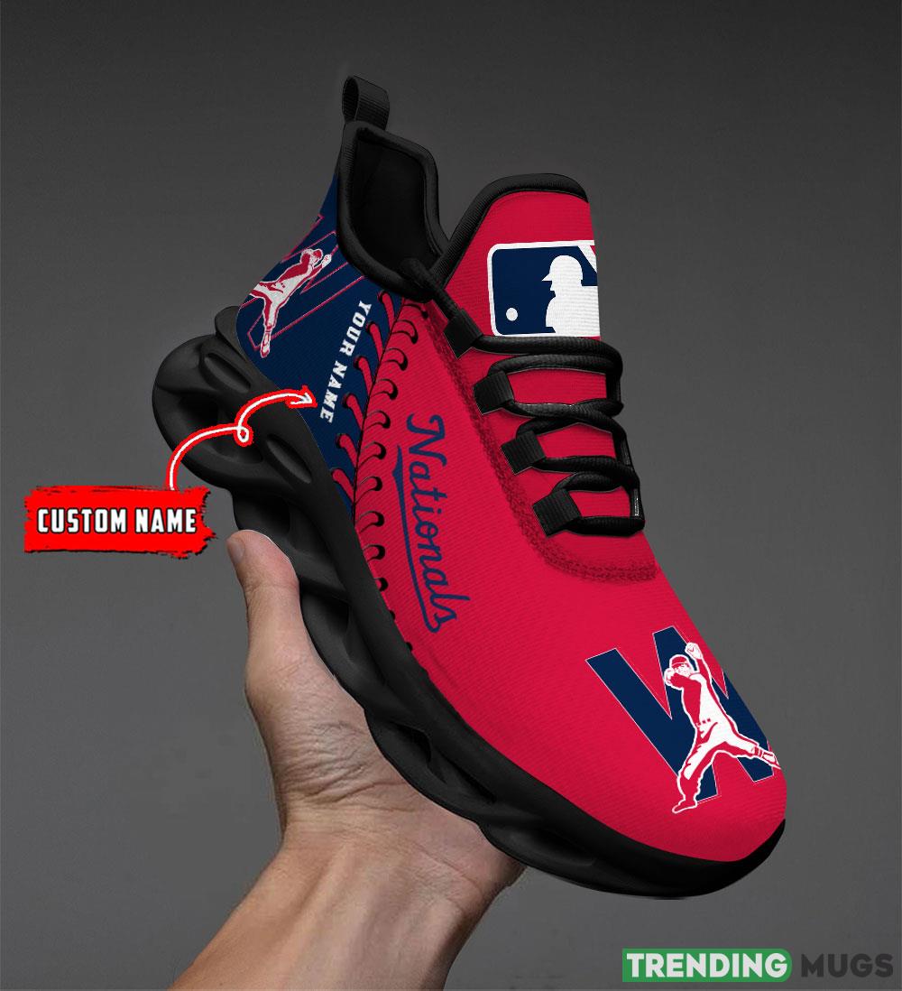 Washington Nationals MLB MAX SOUL SHOES Custom Name For Men And Women Running Sneakers Max Soul Washington Nationals MLB MAX SOUL SHOES Custom Name For Men And Women Running Sneakers Max Soul