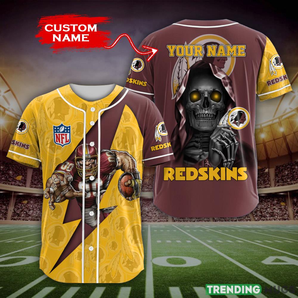 Washington Redskinds NFL Custom Name Baseball Jersey Shirt Gift For Men And Women Fans - Washington Redskinds-NFL Custom Name Baseball JerseY_1 Washington Redskinds NFL Custom Name Baseball Jersey Shirt Gift For Men And Women Fans - Washington Redskinds-NFL Custom Name Baseball JerseY_1