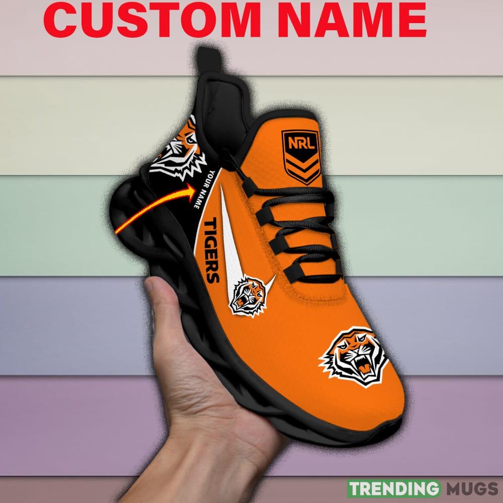 Wests Tigers NRL MAX SOUL SHOES Custom Name For Men And Women Running Sneakers - Wests Tigers-Personalized NRL MAX SOUL SHOES_1 Wests Tigers NRL MAX SOUL SHOES Custom Name For Men And Women Running Sneakers - Wests Tigers-Personalized NRL MAX SOUL SHOES_1