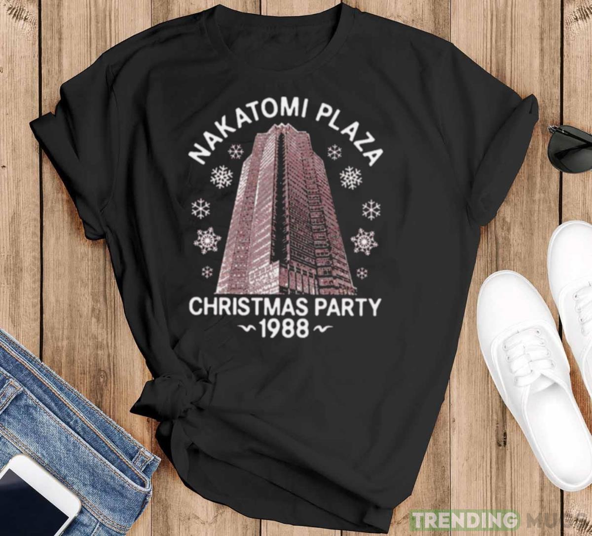 1988 Nakatomi Plaza Christmas Party Die Hard shirt - Black T-Shirt