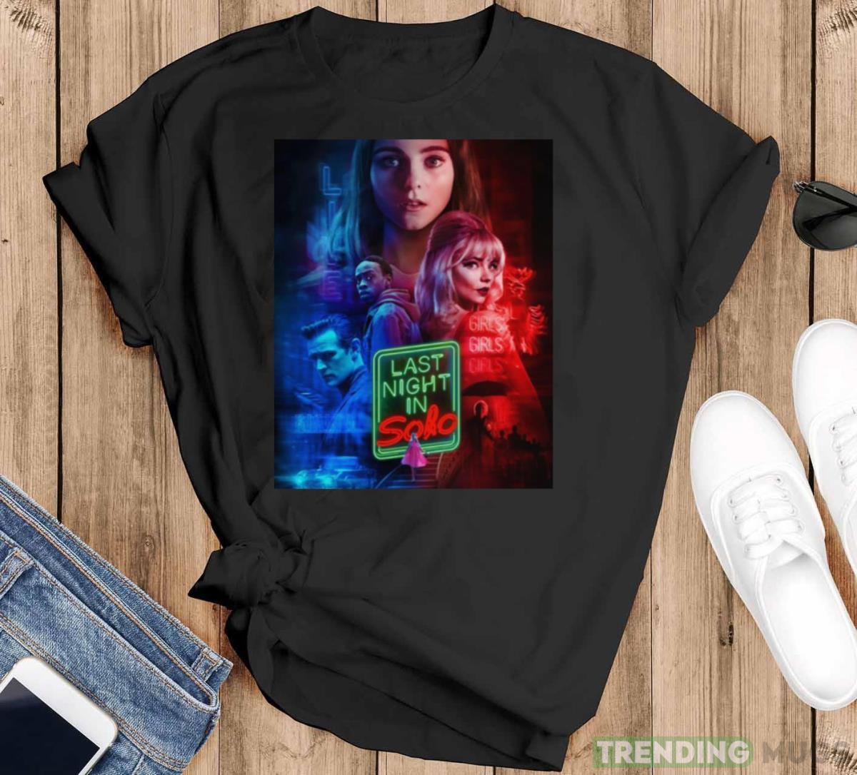 All Characters Last Night In Soho shirt - Black T-Shirt All Characters Last Night In Soho shirt - Black T-Shirt