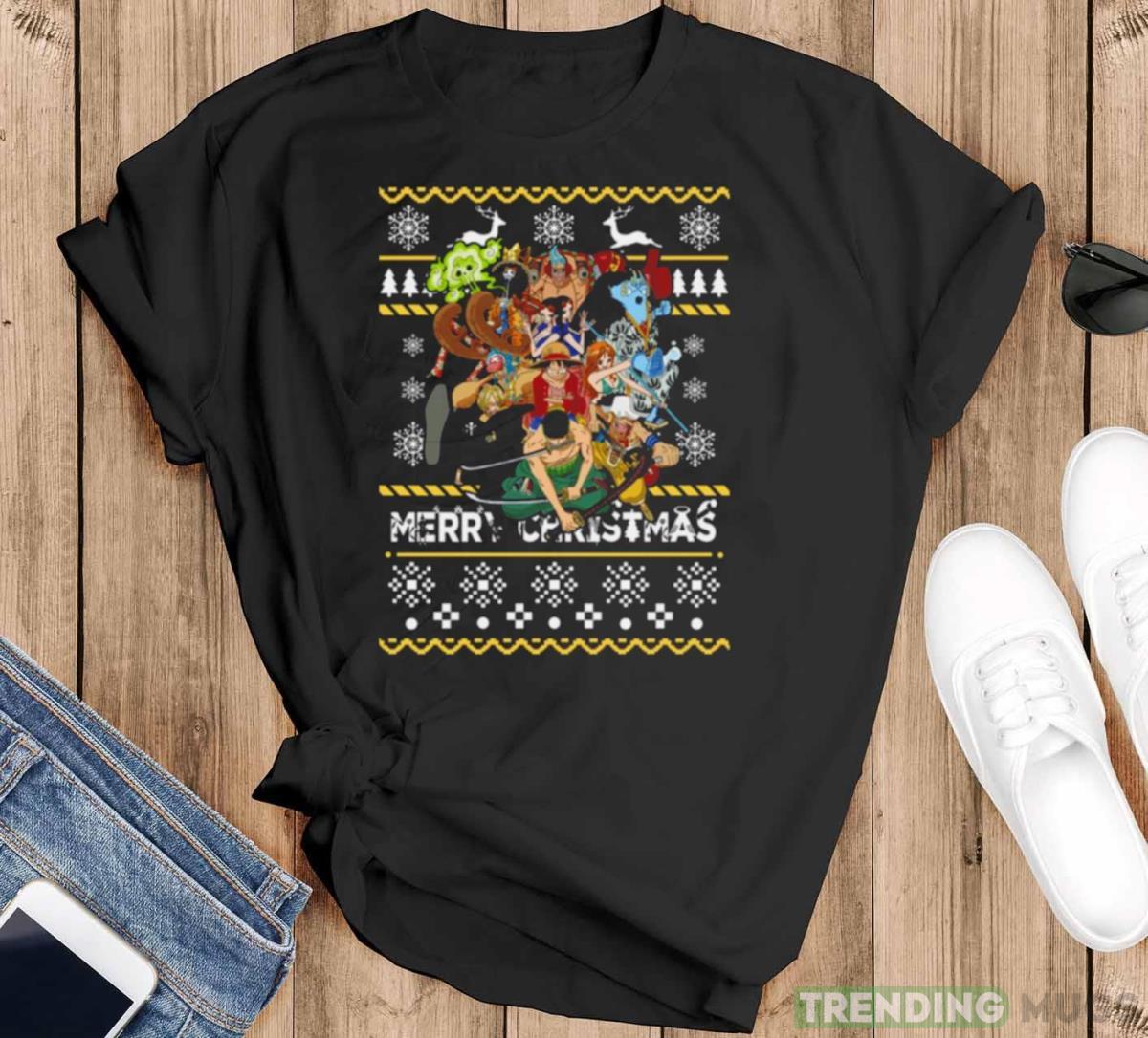 All Characters One Piece Christmas shirt - Black T-Shirt All Characters One Piece Christmas shirt - Black T-Shirt