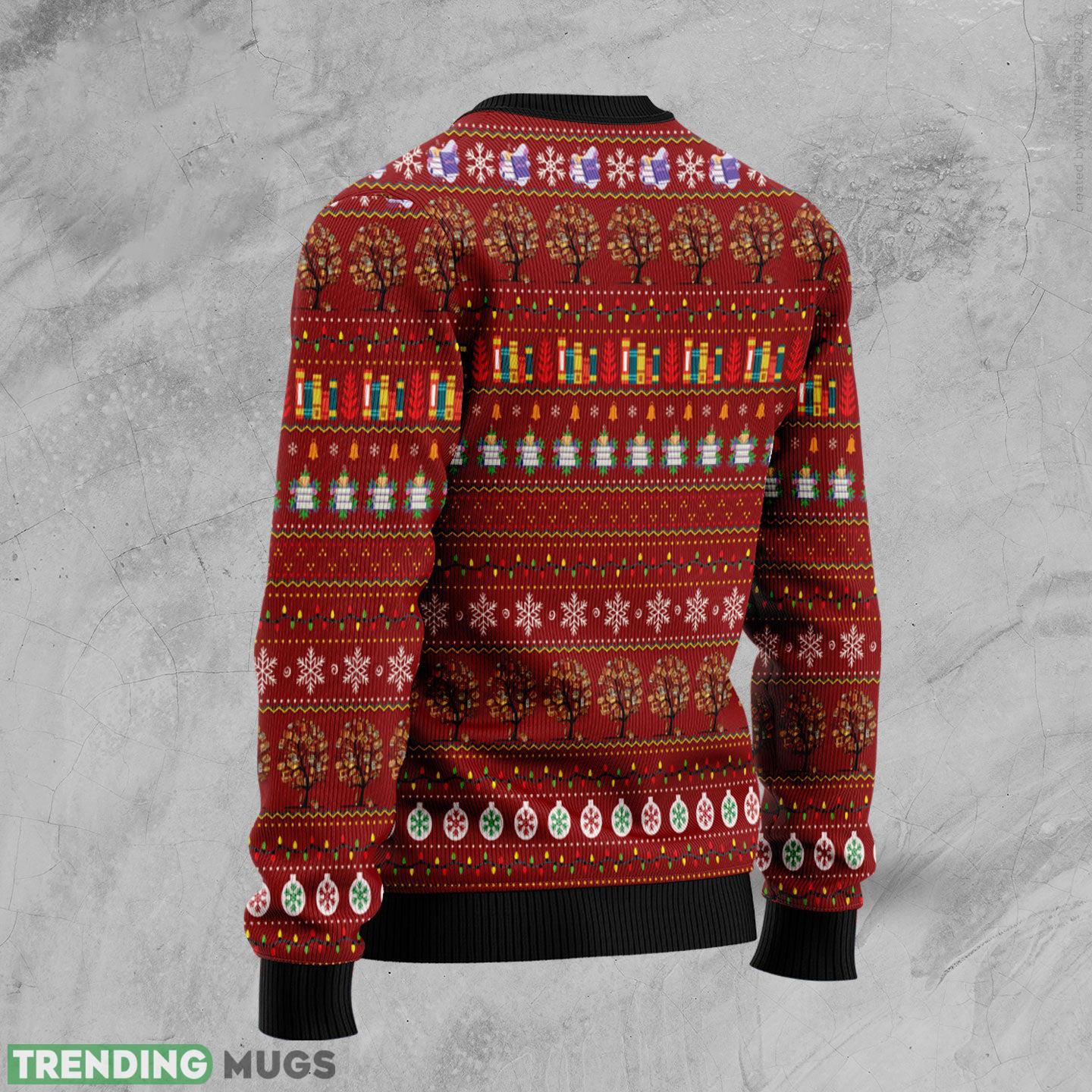 All I Want For Is Books Ugly Christmas Sweater Gift Men Women 3D Sweater All I Want For Is Books Ugly Christmas Sweater Gift Men Women 3D Sweater