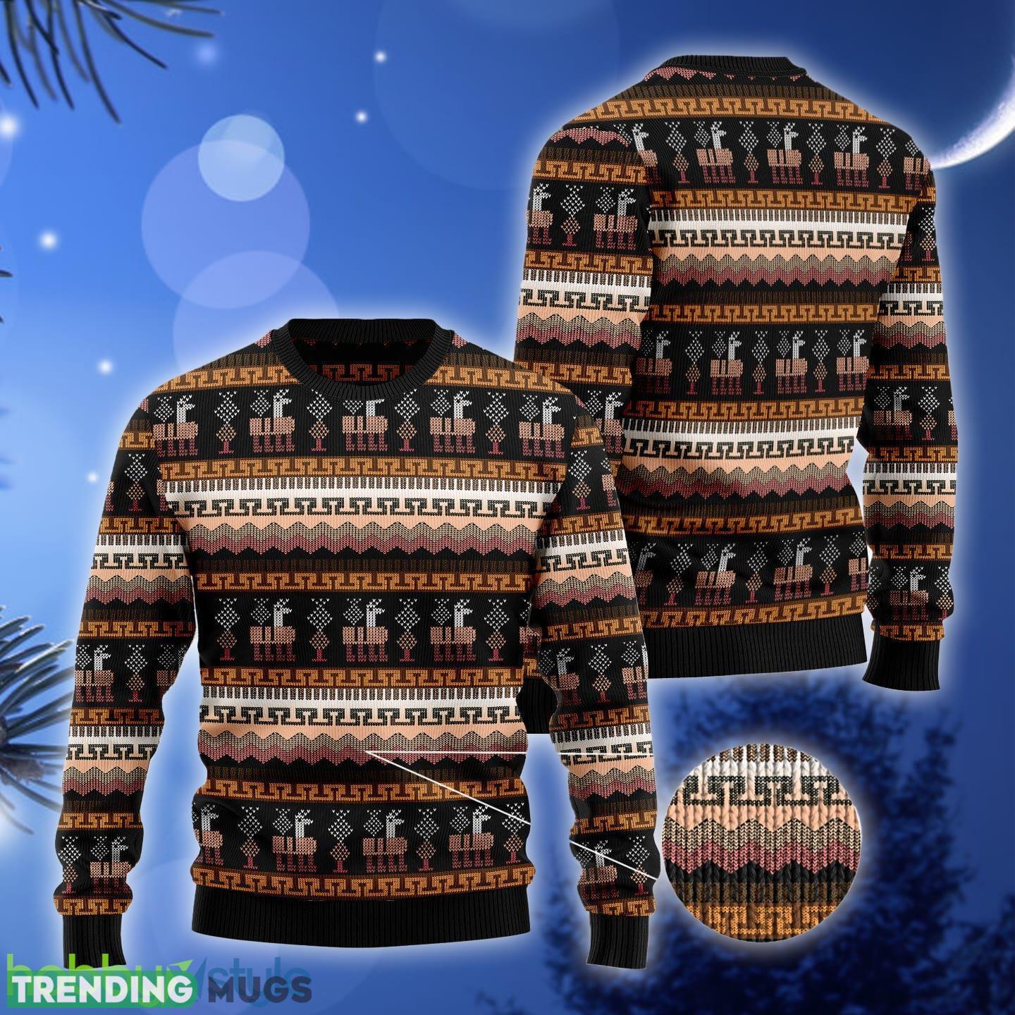 Alpaca Pattern Ugly Christmas Sweater Gift Men Women 3D Sweater Alpaca Pattern Ugly Christmas Sweater Gift Men Women 3D Sweater