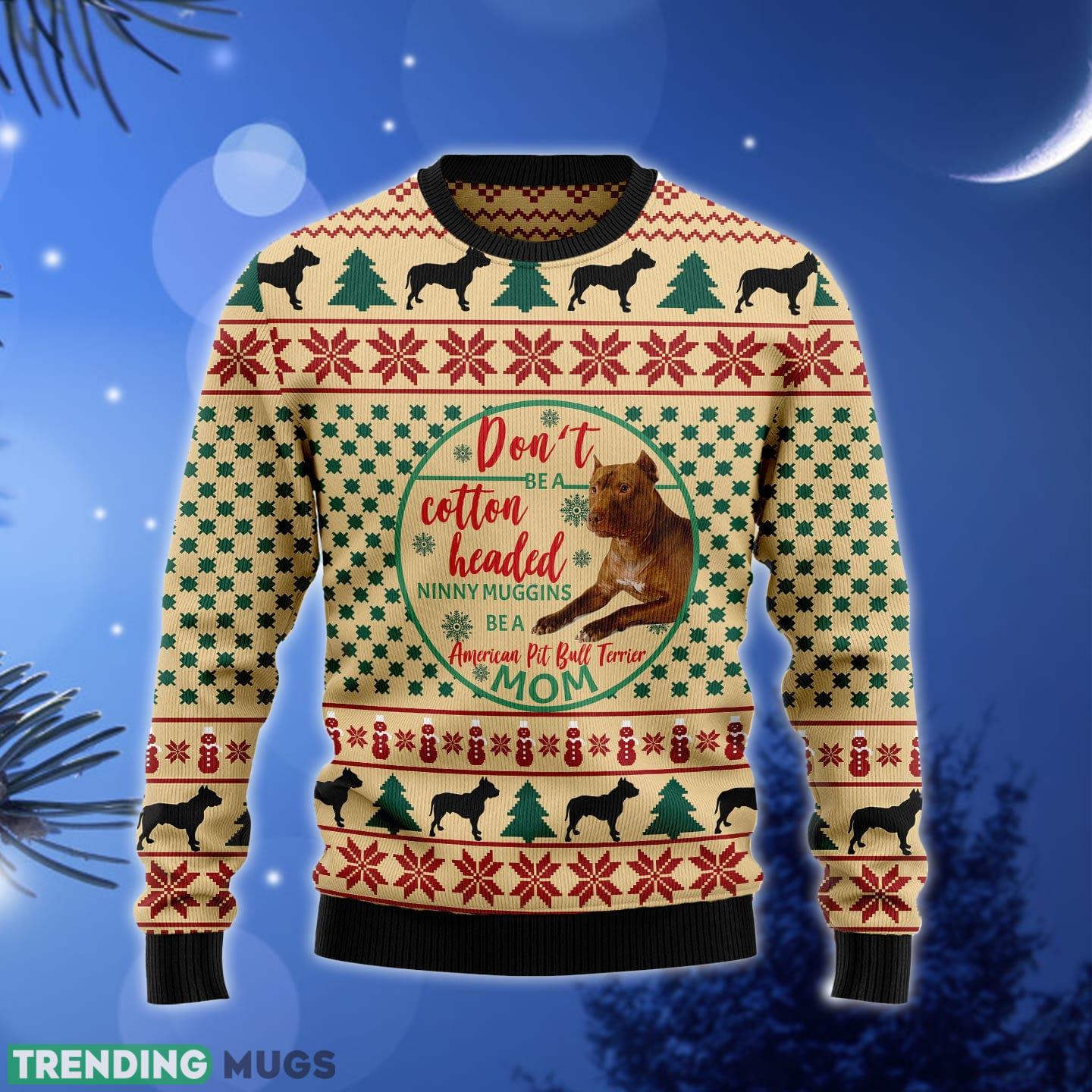 American Pit Bull Terrier Mom Glistening Ugly Christmas Sweater Gift Men Women - American Pit Bull Terrier Mom Ugly Christmas Sweater Gift Men Women_1 American Pit Bull Terrier Mom Glistening Ugly Christmas Sweater Gift Men Women - American Pit Bull Terrier Mom Ugly Christmas Sweater Gift Men Women_1