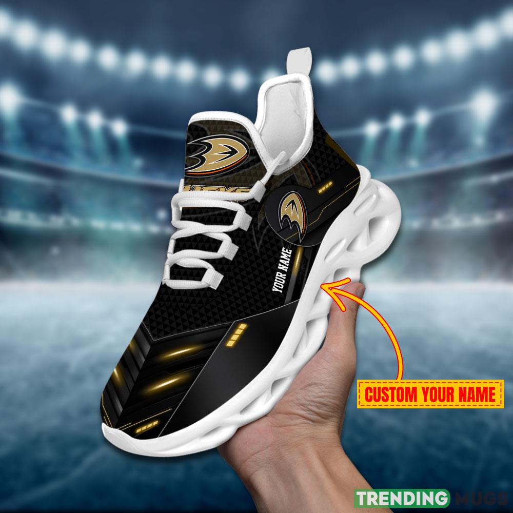 Anaheim Ducks NHL Sport Black Max Soul Shoes Custom Name Running Sneakers For Fans Gift Max Soul Anaheim Ducks NHL Sport Black Max Soul Shoes Custom Name Running Sneakers For Fans Gift Max Soul