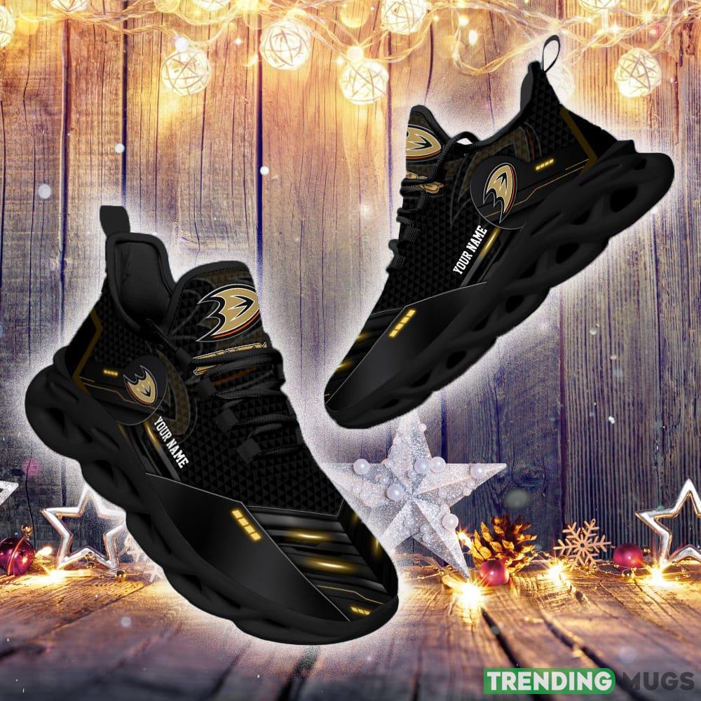Anaheim Ducks NHL Sport Black Max Soul Shoes Custom Name Running Sneakers For Fans Gift Max Soul Anaheim Ducks NHL Sport Black Max Soul Shoes Custom Name Running Sneakers For Fans Gift Max Soul