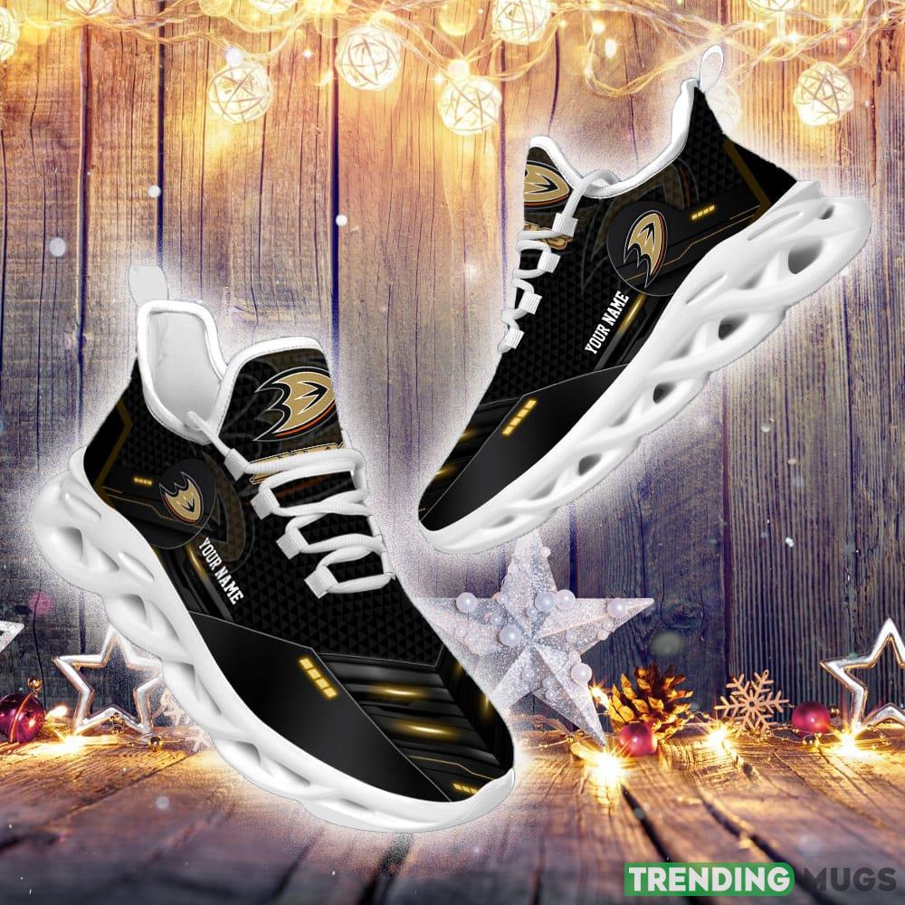 Anaheim Ducks NHL Sport Black Max Soul Shoes Custom Name Running Sneakers For Fans Gift Max Soul Anaheim Ducks NHL Sport Black Max Soul Shoes Custom Name Running Sneakers For Fans Gift Max Soul