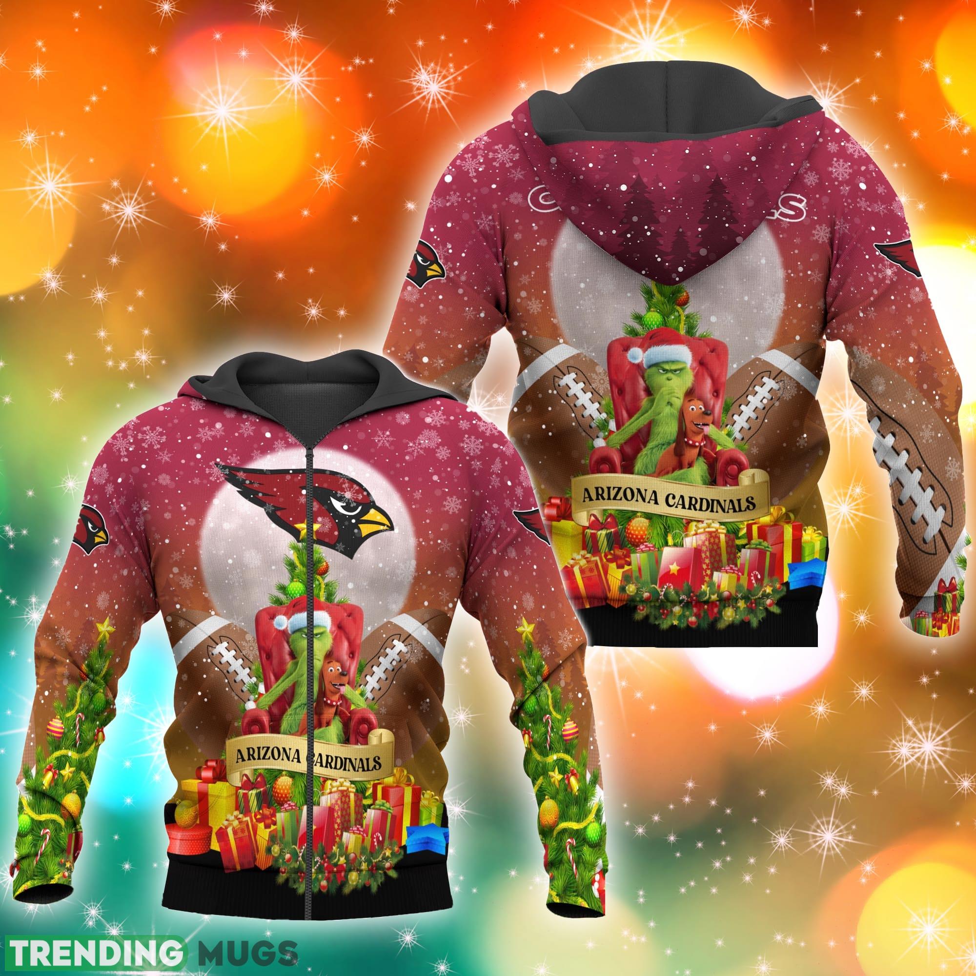 Arizona Cardinals NFL Grinch Christmas Tree 3D Hoodie Pullover Prints 3D Hoodies Arizona Cardinals NFL Grinch Christmas Tree 3D Hoodie Pullover Prints 3D Hoodies