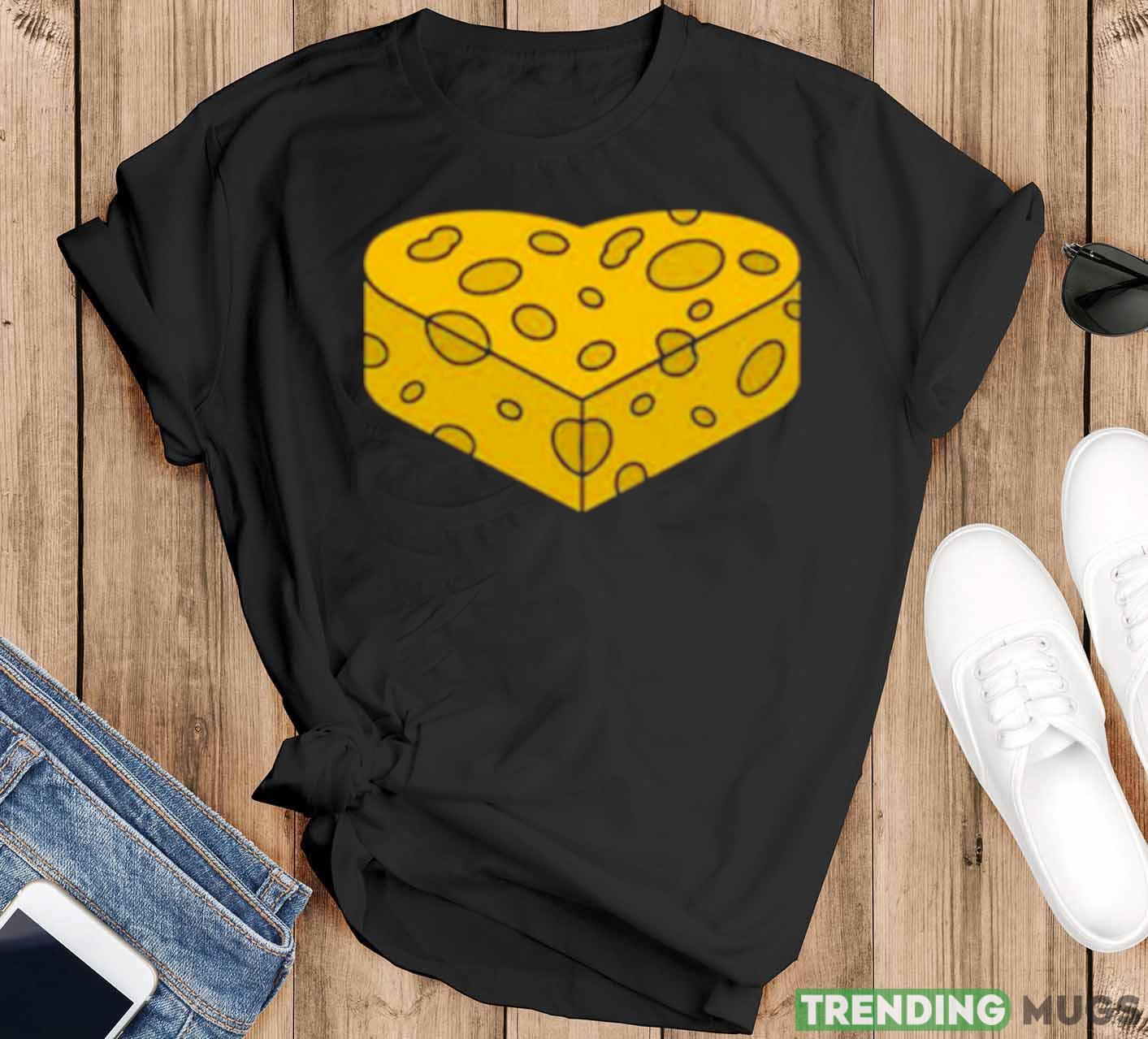 Athlete Logos Cheesehead Love Shirt - Black T-Shirt Athlete Logos Cheesehead Love Shirt - Black T-Shirt