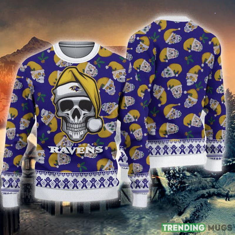 Baltimore Ravens Christmas Skull Knitted Ugly Christmas Sweater AOP Gift For Men And Women - Baltimore Ravens Christmas Skull Knitted Ugly Christmas Sweater AOP Gift For Men And Women Baltimore Ravens Christmas Skull Knitted Ugly Christmas Sweater AOP Gift For Men And Women - Baltimore Ravens Christmas Skull Knitted Ugly Christmas Sweater AOP Gift For Men And Women