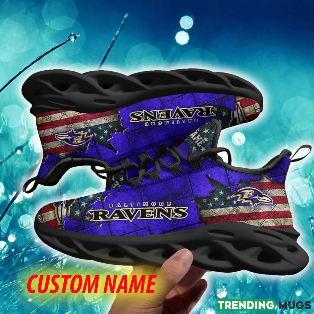 Baltimore Ravens Impression Custom Name Chunky Sneaker AOP Gift Fans Max Soul Shoes Max Soul Baltimore Ravens Impression Custom Name Chunky Sneaker AOP Gift Fans Max Soul Shoes Max Soul