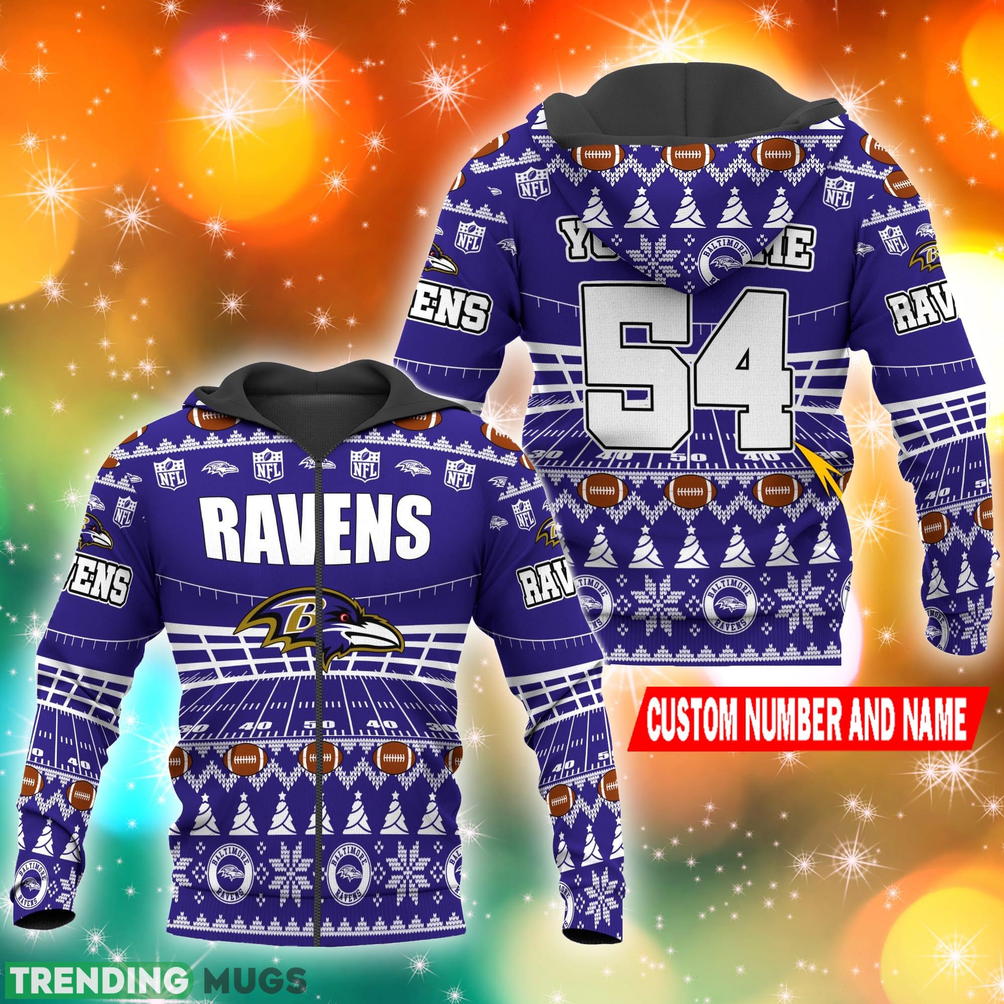 Baltimore Ravens NFL Ugly Stadiums Christmas 3D Zip Hoodie Custom Number And Name 3D Hoodies Baltimore Ravens NFL Ugly Stadiums Christmas 3D Zip Hoodie Custom Number And Name 3D Hoodies