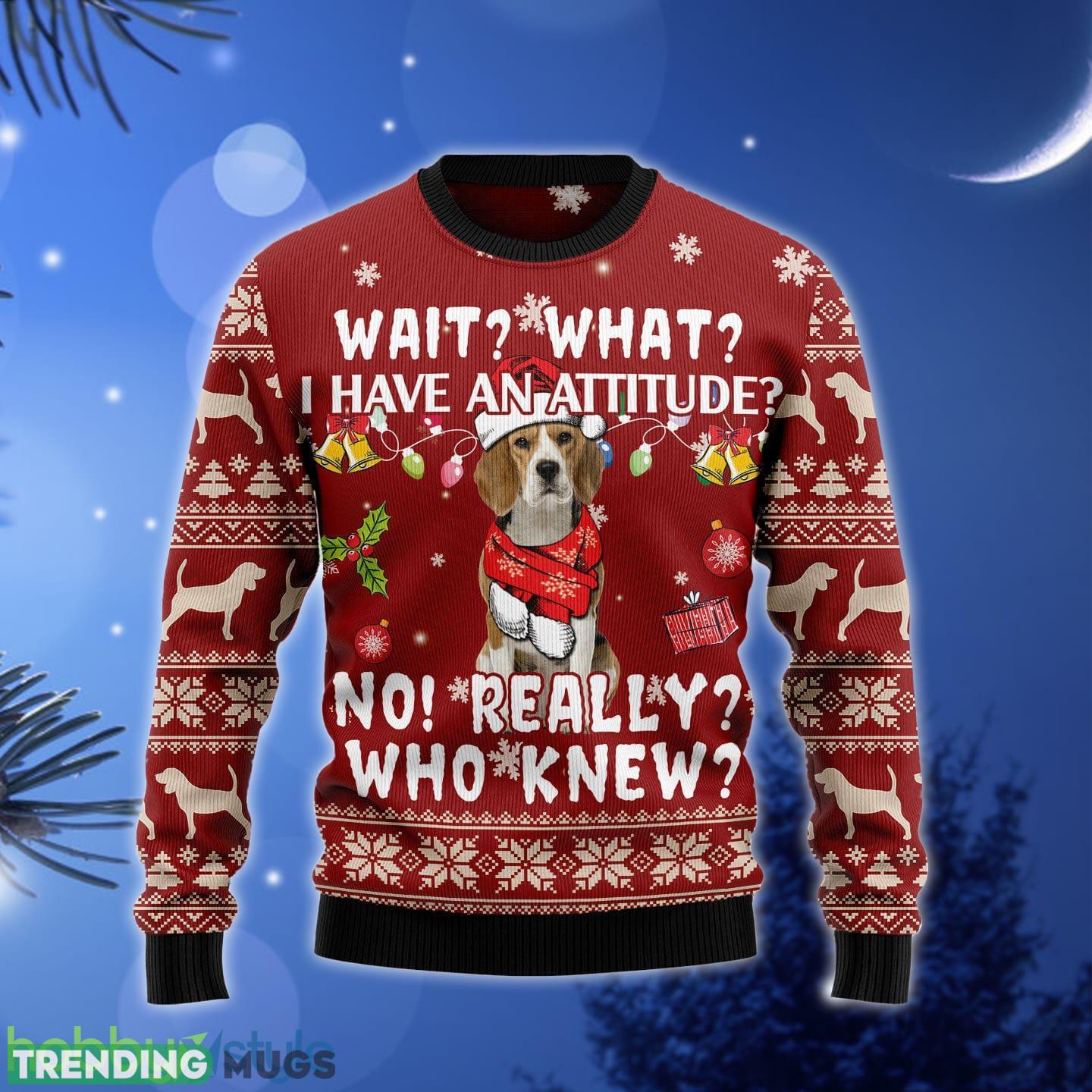 Beagle Attitude Ugly Christmas Sweater Gift Men Women - Beagle Attitude T2511 unisex womens & mens, couples matching, friends, funny family ugly christmas holiday sweater gifts (plus size available)_1 Beagle Attitude Ugly Christmas Sweater Gift Men Women - Beagle Attitude T2511 unisex womens & mens, couples matching, friends, funny family ugly christmas holiday sweater gifts (plus size available)_1