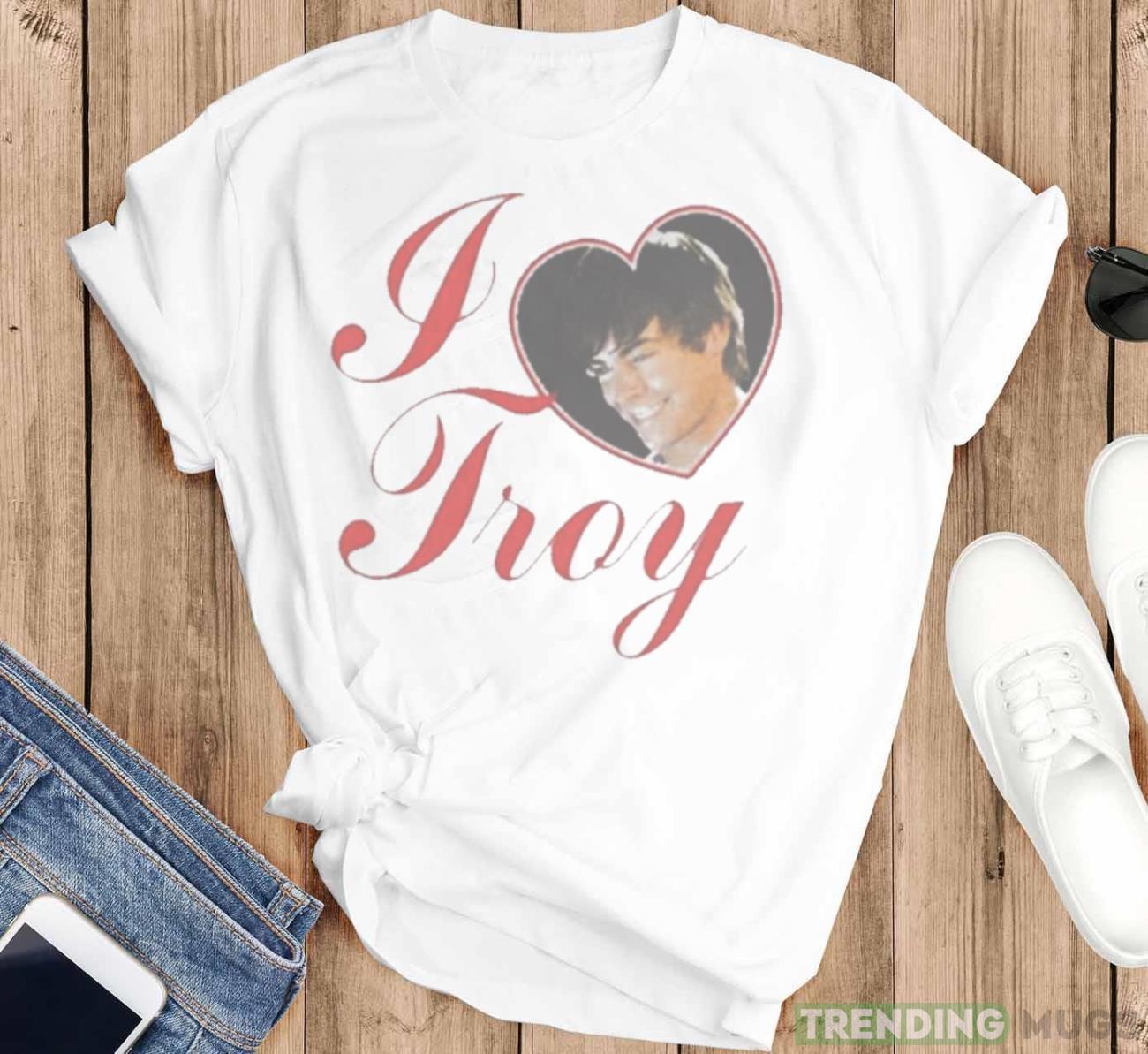 Bershka I Love Troy High School Shirt Light Shirt Bershka I Love Troy High School Shirt Light Shirt