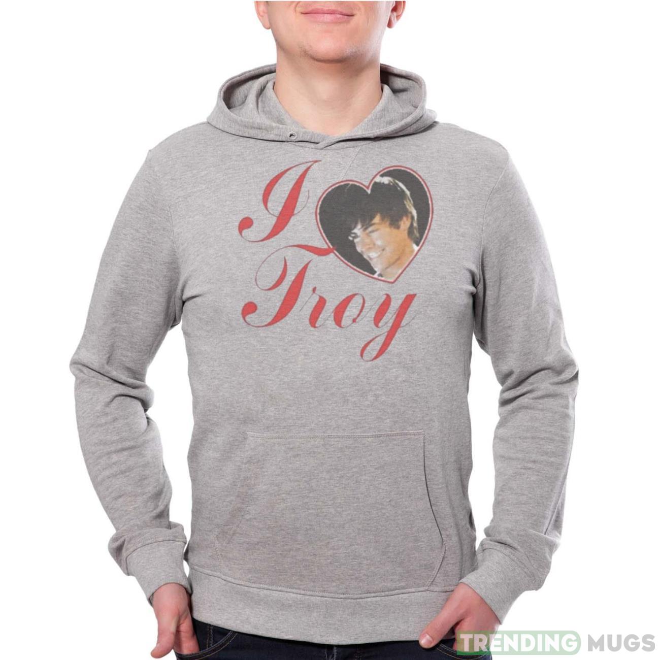 Bershka I Love Troy High School Shirt - Grey Unisex Hoodie Bershka I Love Troy High School Shirt - Grey Unisex Hoodie