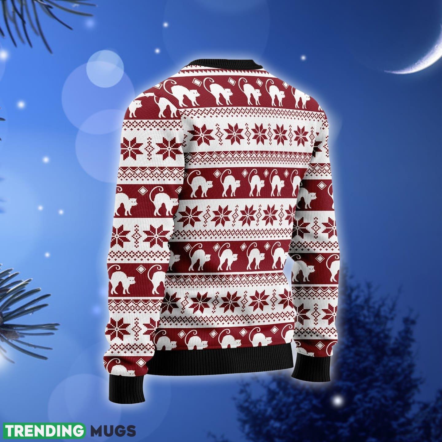 Black Cat Dancing Ugly Christmas Sweater Gift Men Women 3D Sweater Black Cat Dancing Ugly Christmas Sweater Gift Men Women 3D Sweater