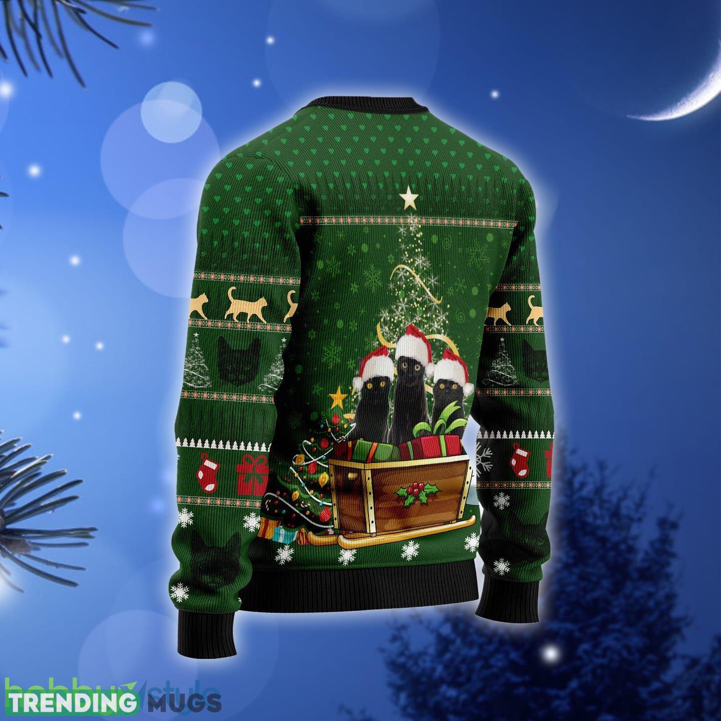 Black Cat Group Xmas Ugly Christmas Sweater Gift Men Women 3D Sweater Black Cat Group Xmas Ugly Christmas Sweater Gift Men Women 3D Sweater