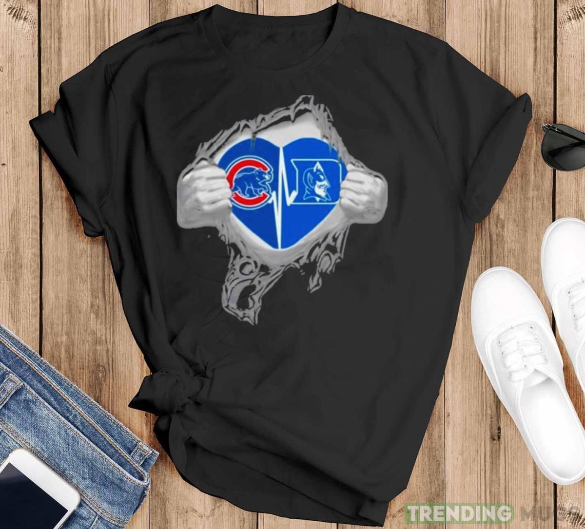 Blood Inside Me Chicago Cubs And Duke Blue Devils It’s In My Heart T Shirt - Black T-Shirt Blood Inside Me Chicago Cubs And Duke Blue Devils It’s In My Heart T Shirt - Black T-Shirt