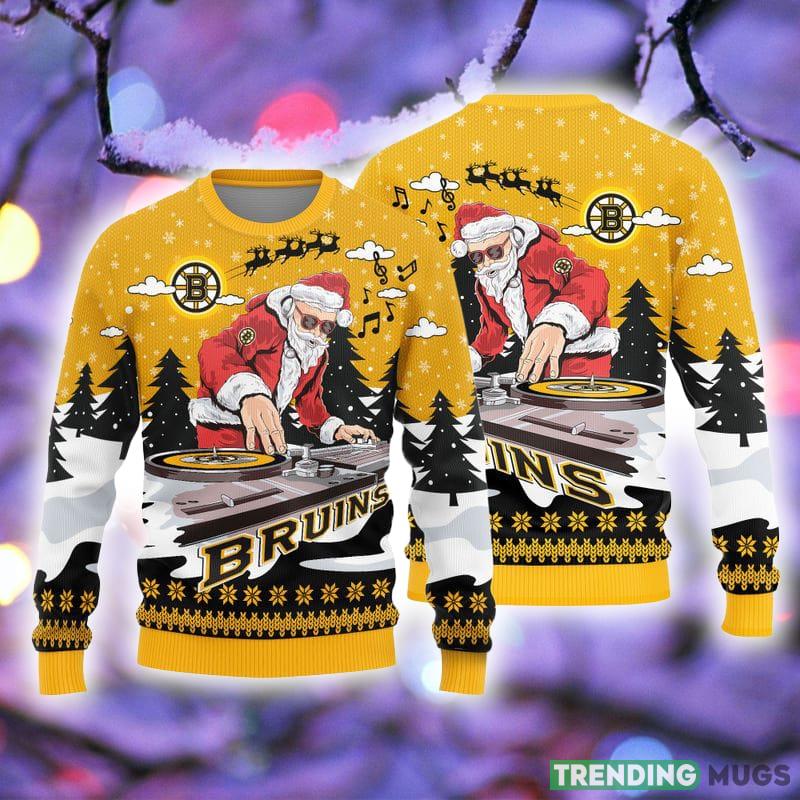 Boston Bruins Christmas Funny DJ Santa Knitted Ugly Christmas Sweater AOP Gift For Men And Women - Boston Bruins Christmas Funny DJ Santa Knitted Ugly Christmas Sweater AOP Gift For Men And Women Boston Bruins Christmas Funny DJ Santa Knitted Ugly Christmas Sweater AOP Gift For Men And Women - Boston Bruins Christmas Funny DJ Santa Knitted Ugly Christmas Sweater AOP Gift For Men And Women