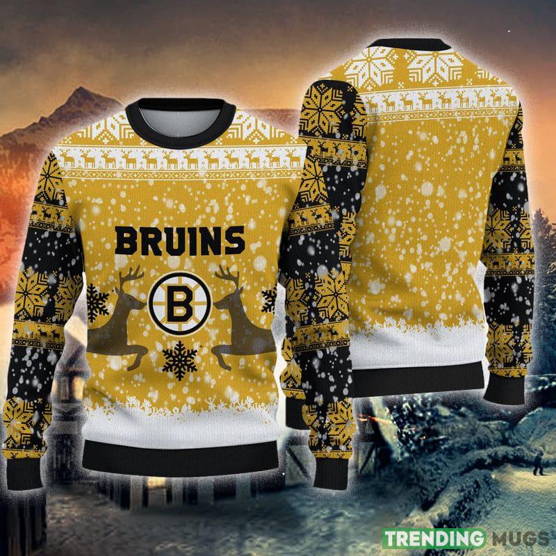 Boston Bruins Christmas Reindeer Ugly Christmas Sweater Textile AOP Gift For Fans - Boston Bruins Christmas Reindeer Ugly Christmas Sweater Textile AOP Gift For Fans Boston Bruins Christmas Reindeer Ugly Christmas Sweater Textile AOP Gift For Fans - Boston Bruins Christmas Reindeer Ugly Christmas Sweater Textile AOP Gift For Fans