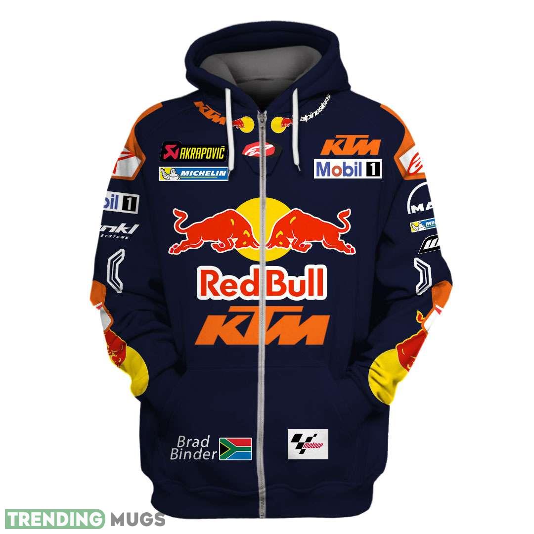 Brad Binder Red Bull KTM F1 Racing New Season 3D Zip Hoodie 3D Hoodies Brad Binder Red Bull KTM F1 Racing New Season 3D Zip Hoodie 3D Hoodies