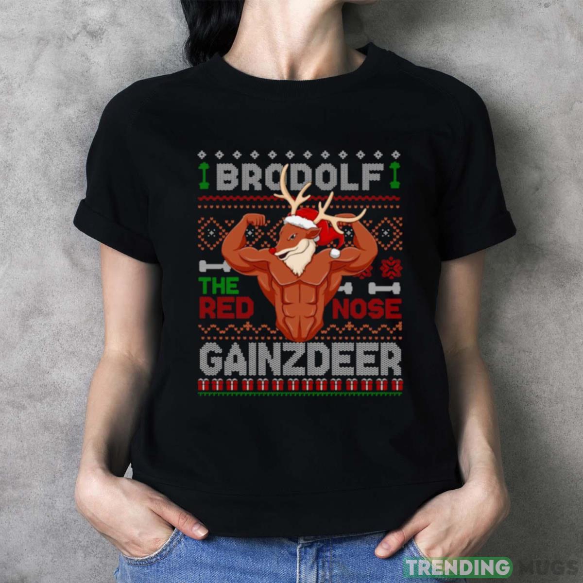 Brodolf The Red Nose Gainzdeer Gym shirt Dark Shirt Brodolf The Red Nose Gainzdeer Gym shirt Dark Shirt