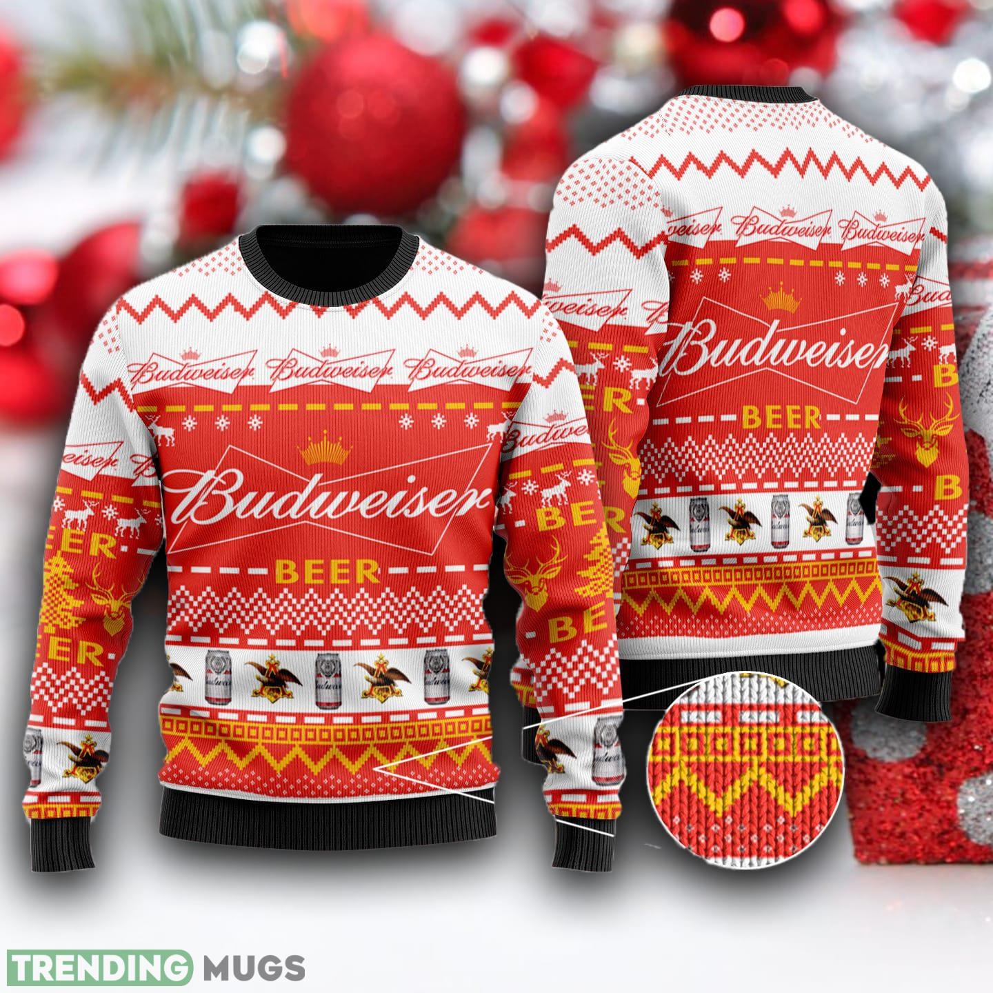 Budweiser Red Ugly Christmas Sweater Design Sweatshirt For Fans Gift - Budweiser Red Ugly Christmas Sweater Design Sweatshirt For Fans Gift Budweiser Red Ugly Christmas Sweater Design Sweatshirt For Fans Gift - Budweiser Red Ugly Christmas Sweater Design Sweatshirt For Fans Gift