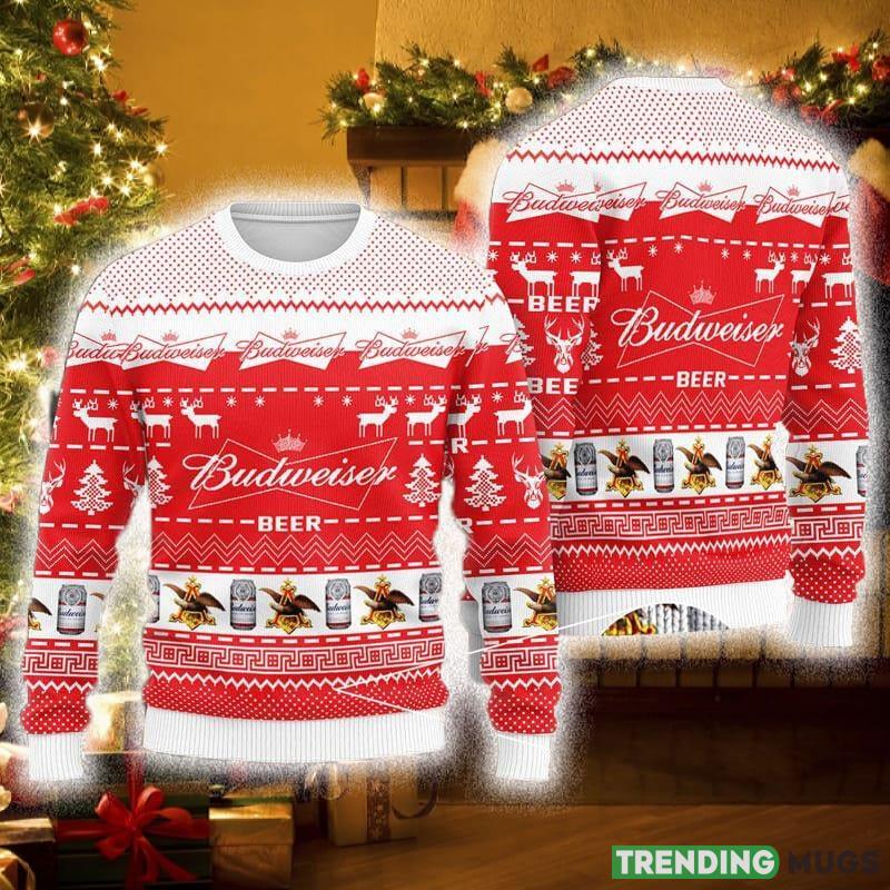 Budweiser Ugly Christmas Sweater For Men And Women Gift Sweater Beer 3D Sweater Budweiser Ugly Christmas Sweater For Men And Women Gift Sweater Beer 3D Sweater