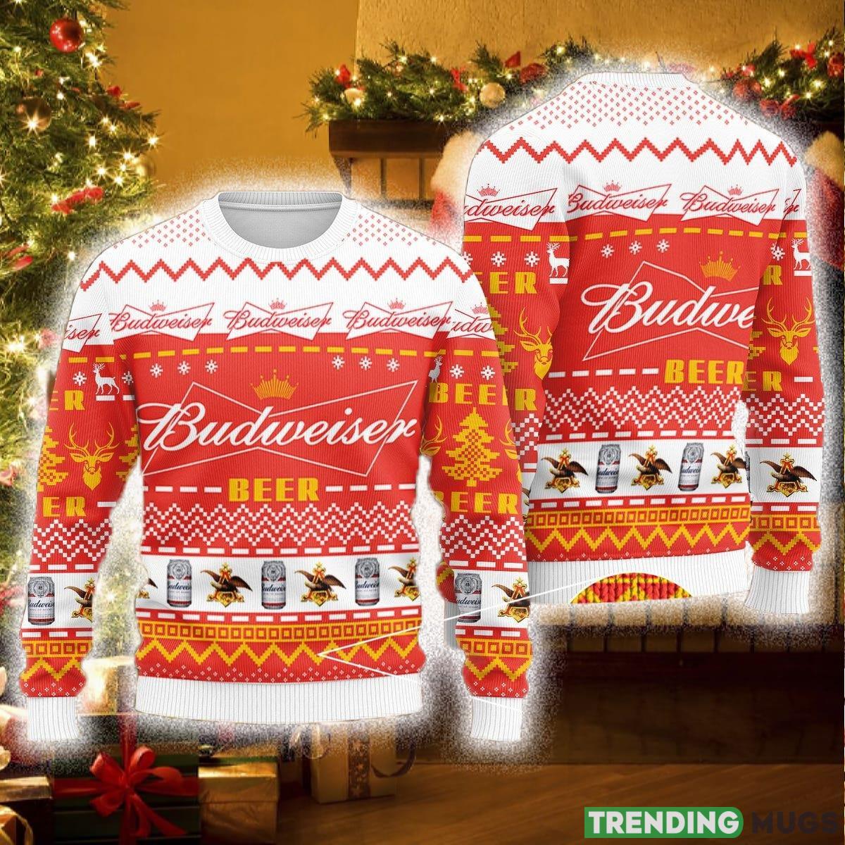 Budweiser Ugly Christmas Sweater For Men And Women Gift Sweater Beer - Budweiser Ugly Christmas Sweater_1 Budweiser Ugly Christmas Sweater For Men And Women Gift Sweater Beer - Budweiser Ugly Christmas Sweater_1