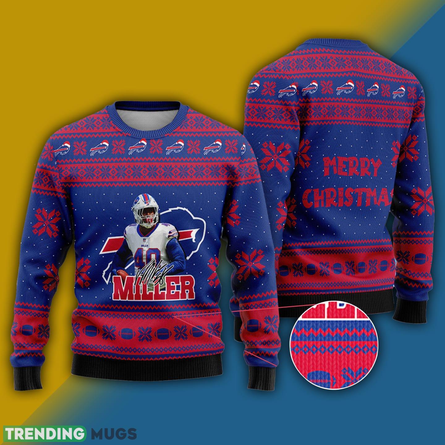 Buffalo Bills - Von Miller Merry Xmas Ugly Christmas Sweater - Buffalo Bills - Von Miller Merry Xmas Ugly Christmas Sweater Buffalo Bills - Von Miller Merry Xmas Ugly Christmas Sweater - Buffalo Bills - Von Miller Merry Xmas Ugly Christmas Sweater