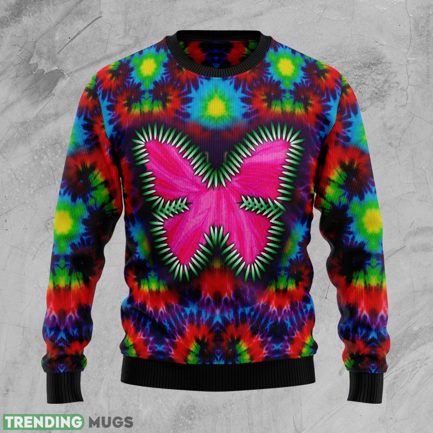 Butterfly Tie Dye Ugly Christmas Sweater Gift Men Women - Butterfly Tie Dye Ugly Christmas Sweater Gift Men Women_1 Butterfly Tie Dye Ugly Christmas Sweater Gift Men Women - Butterfly Tie Dye Ugly Christmas Sweater Gift Men Women_1