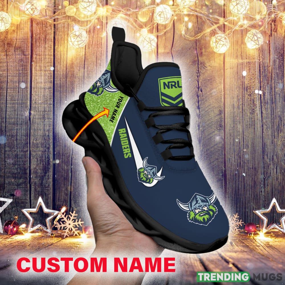 Canberra Raiders NRL Glitter Max Soul Shoes Custom Name Running Sneakers For Fans Gift Max Soul Canberra Raiders NRL Glitter Max Soul Shoes Custom Name Running Sneakers For Fans Gift Max Soul