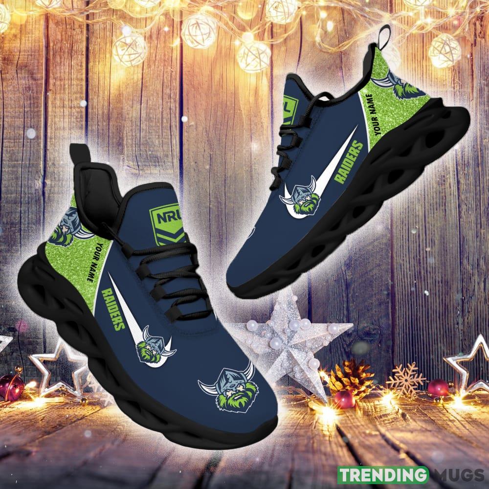 Canberra Raiders NRL Glitter Max Soul Shoes Custom Name Running Sneakers For Fans Gift Max Soul Canberra Raiders NRL Glitter Max Soul Shoes Custom Name Running Sneakers For Fans Gift Max Soul
