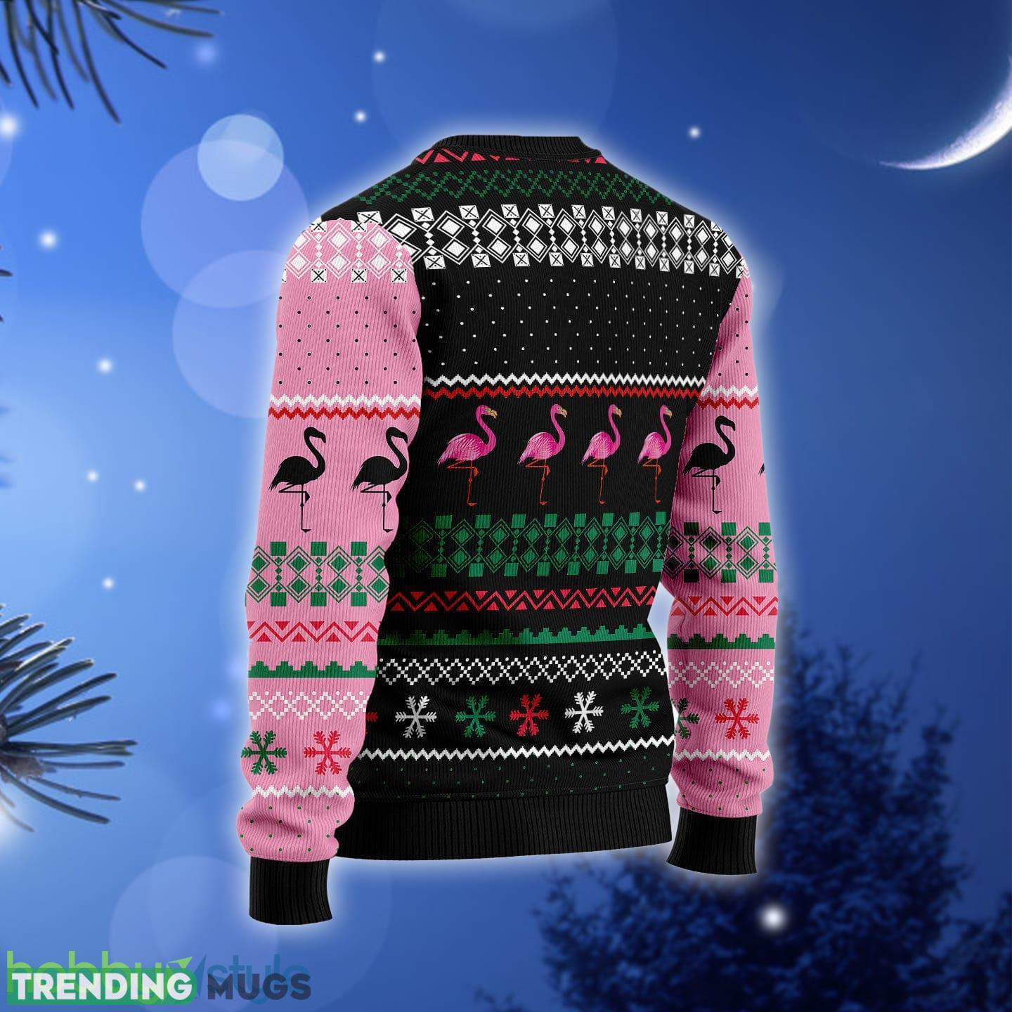 Candy Cane Flamingo Ugly Christmas Sweater Gift Men Women 3D Sweater Candy Cane Flamingo Ugly Christmas Sweater Gift Men Women 3D Sweater