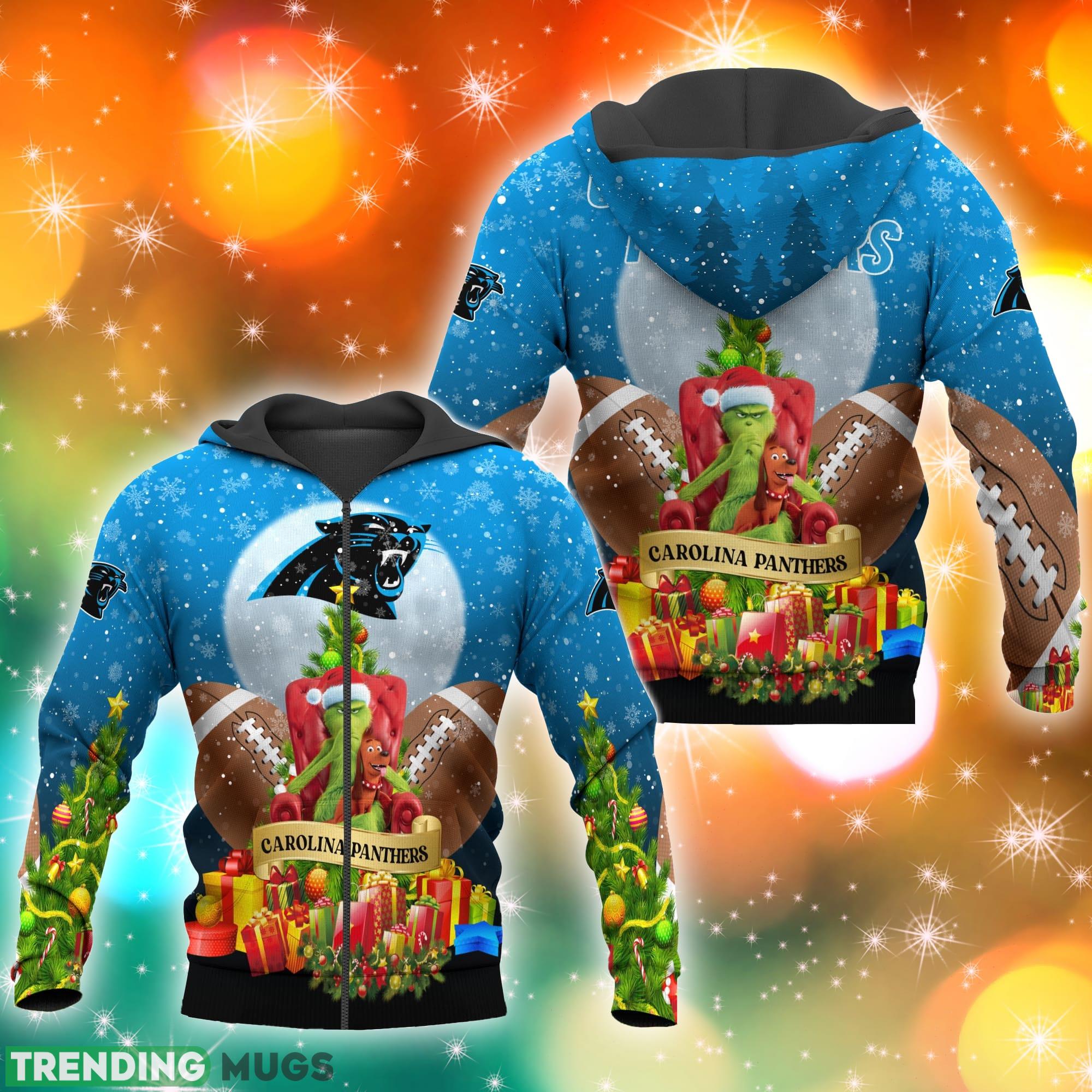 Carolina Panthers NFL Grinch Christmas Tree 3D Hoodie Pullover Prints 3D Hoodies Carolina Panthers NFL Grinch Christmas Tree 3D Hoodie Pullover Prints 3D Hoodies