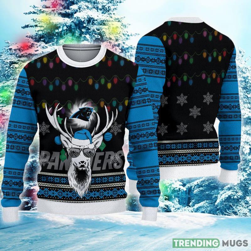 Carolina Panthers Ugly Christmas Reindeer Xmas Sweater Cosy Gift Mens Women - Carolina Panthers Ugly Christmas Reindeer Xmas Sweater Cosy Gift Mens Women Carolina Panthers Ugly Christmas Reindeer Xmas Sweater Cosy Gift Mens Women - Carolina Panthers Ugly Christmas Reindeer Xmas Sweater Cosy Gift Mens Women