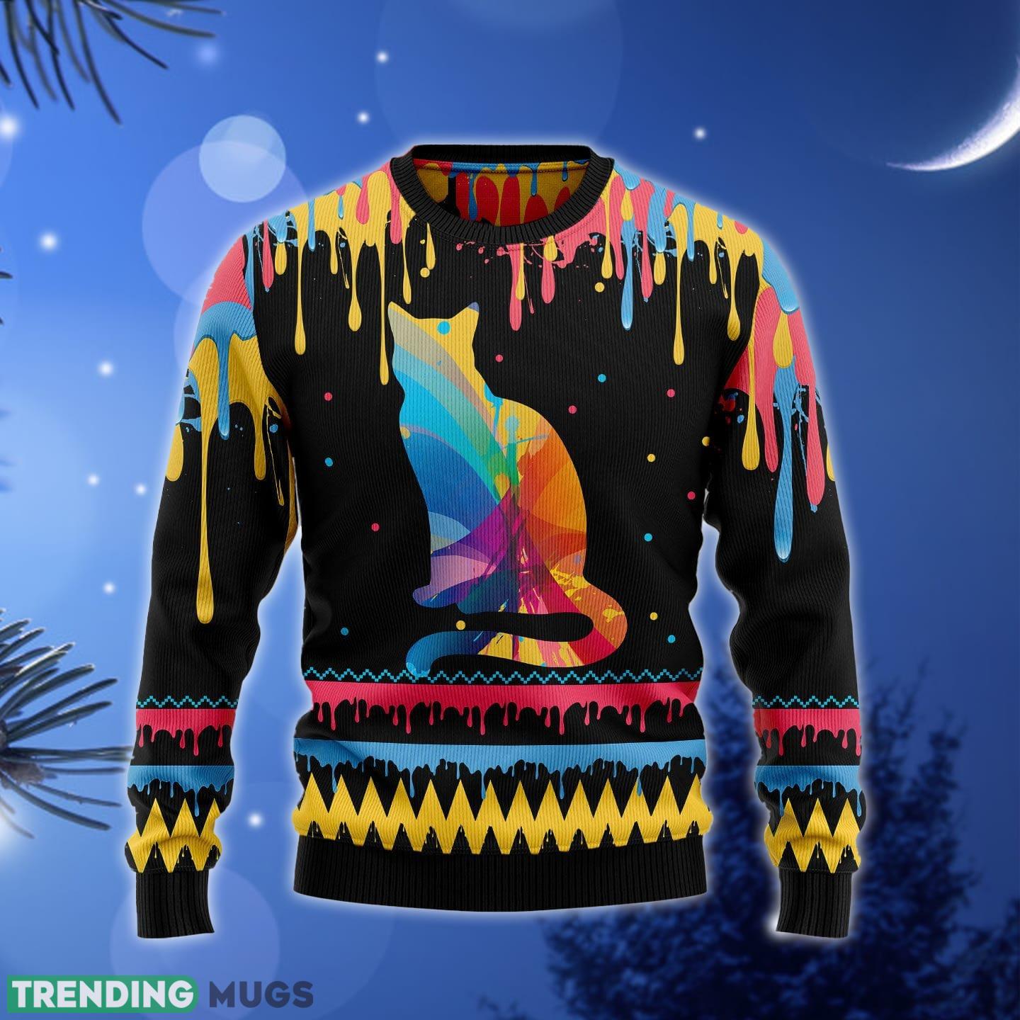 Cat Colorful Beauty Ugly Christmas Sweater Gift Men Women - Cat Colorful Beauty Ugly Christmas Sweater Gift Men Women_1 Cat Colorful Beauty Ugly Christmas Sweater Gift Men Women - Cat Colorful Beauty Ugly Christmas Sweater Gift Men Women_1