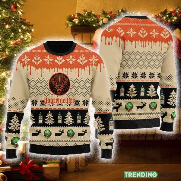 Chevron Pattern Jagermeister Christmas Ugly Sweater For Men And Women Gift Sweater Beer - Chevron Pattern Jagermeister Christmas Ugly Sweater_1 Chevron Pattern Jagermeister Christmas Ugly Sweater For Men And Women Gift Sweater Beer - Chevron Pattern Jagermeister Christmas Ugly Sweater_1