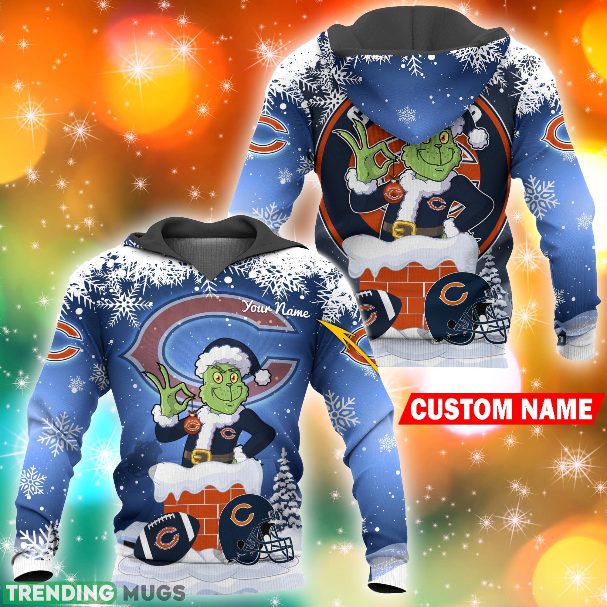 Chicago Bears NFL Christmas Grinch in Chimney 3D Hoodie Pullover Prints Custom Name - Chicago Bears NFL Grinch in Chimney 3D Hoodie Pullover Prints Custom Name Photo 2 Chicago Bears NFL Christmas Grinch in Chimney 3D Hoodie Pullover Prints Custom Name - Chicago Bears NFL Grinch in Chimney 3D Hoodie Pullover Prints Custom Name Photo 2