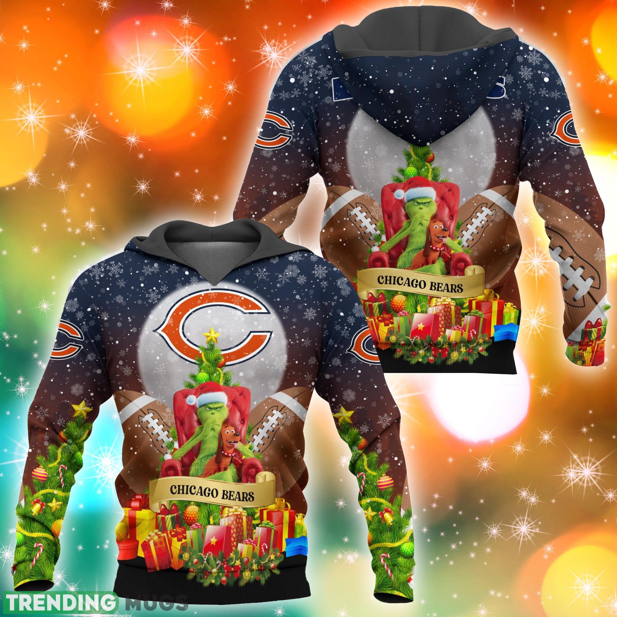 Chicago Bears NFL Grinch Christmas Tree 3D Hoodie Pullover Prints - Chicago Bears NFL Grinch Christmas Tree 3D Hoodie Pullover Prints Photo 2 Chicago Bears NFL Grinch Christmas Tree 3D Hoodie Pullover Prints - Chicago Bears NFL Grinch Christmas Tree 3D Hoodie Pullover Prints Photo 2