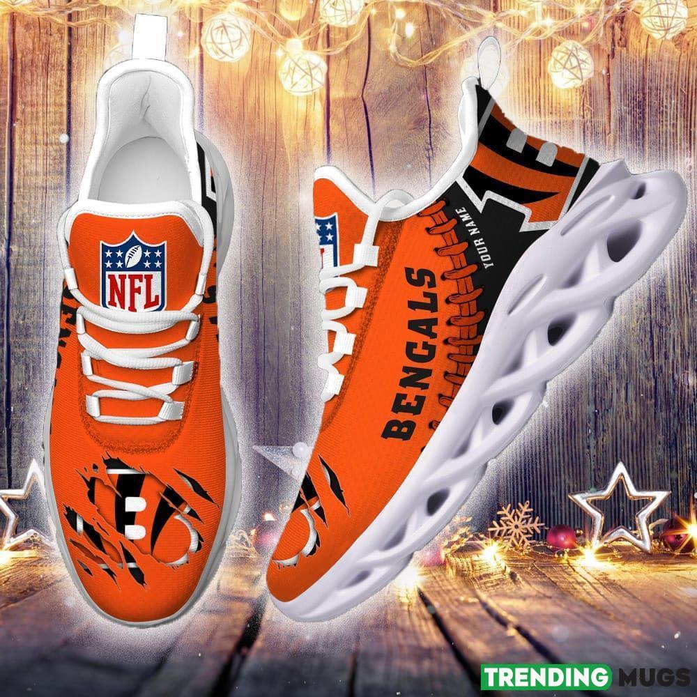 Cincinnati Bengals Custom Name NFL Max Soul Shoes Clunky Sneakers Gift For Fans Max Soul Cincinnati Bengals Custom Name NFL Max Soul Shoes Clunky Sneakers Gift For Fans Max Soul