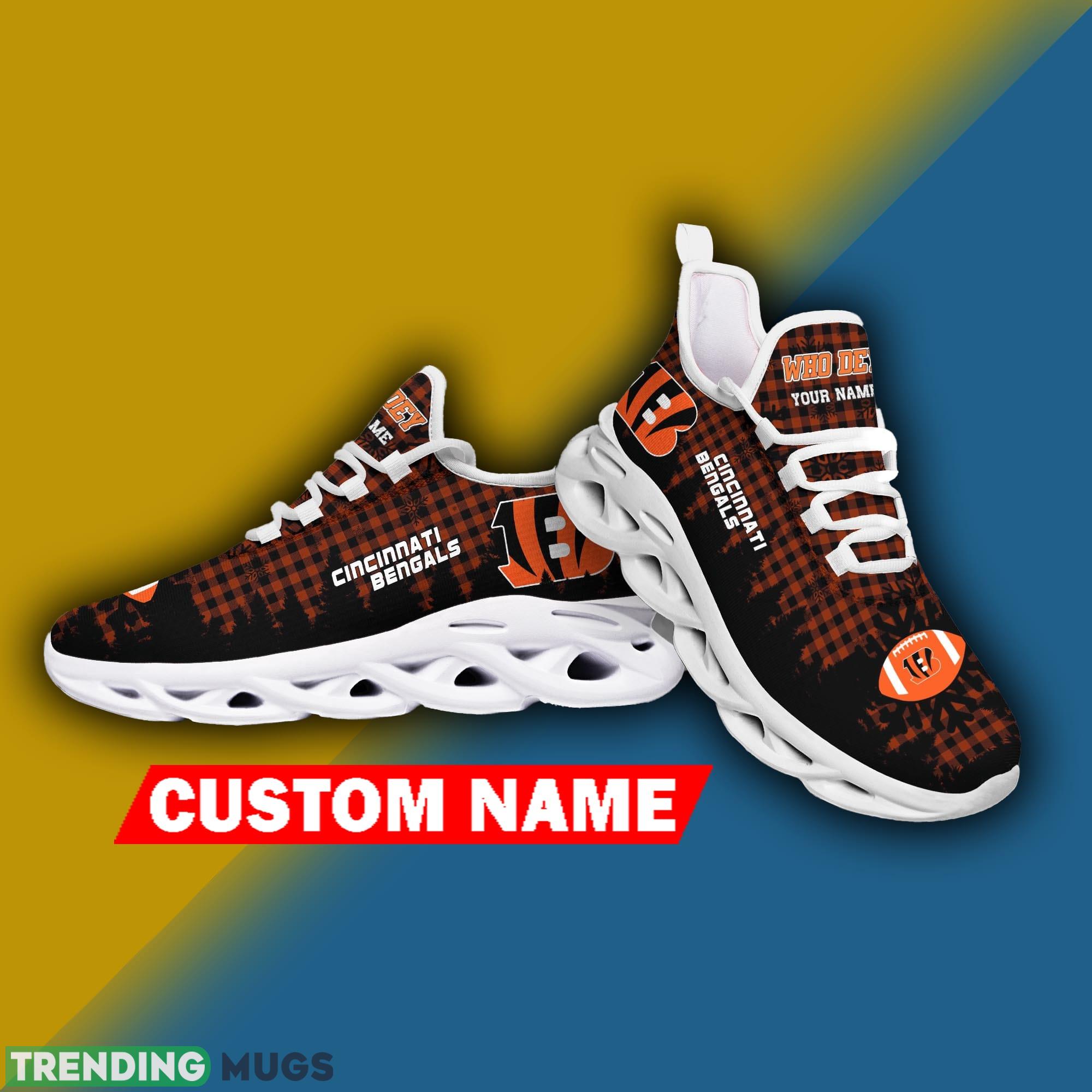 Cincinnati Bengals NFL Christmas Sneakers Dynamic Personalized Max Soul Shoes Max Soul Cincinnati Bengals NFL Christmas Sneakers Dynamic Personalized Max Soul Shoes Max Soul