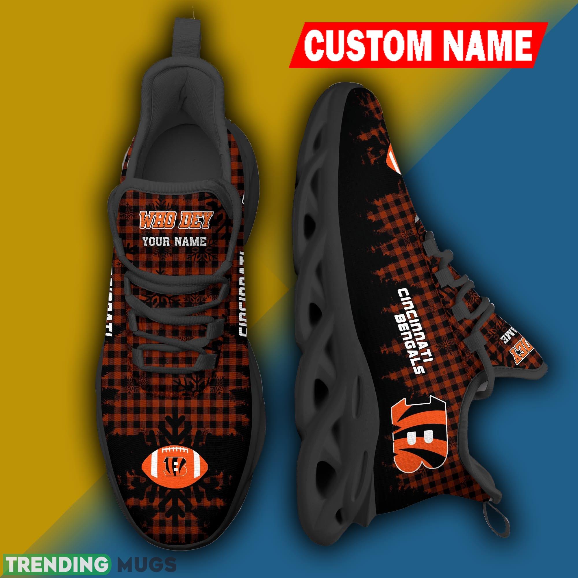 Cincinnati Bengals NFL Christmas Sneakers Dynamic Personalized Max Soul Shoes - Cincinnati Bengals NFL Christmas Sneakers Personalized Max Soul Shoes Photo 3 Cincinnati Bengals NFL Christmas Sneakers Dynamic Personalized Max Soul Shoes - Cincinnati Bengals NFL Christmas Sneakers Personalized Max Soul Shoes Photo 3
