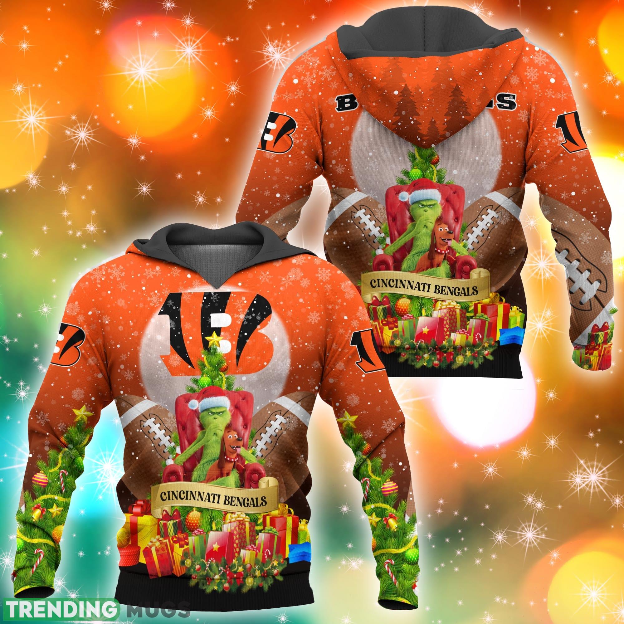 Cincinnati Bengals NFL Grinch Christmas Tree 3D Hoodie Pullover Prints - Cincinnati Bengals NFL Grinch Christmas Tree 3D Hoodie Pullover Prints Photo 2 Cincinnati Bengals NFL Grinch Christmas Tree 3D Hoodie Pullover Prints - Cincinnati Bengals NFL Grinch Christmas Tree 3D Hoodie Pullover Prints Photo 2