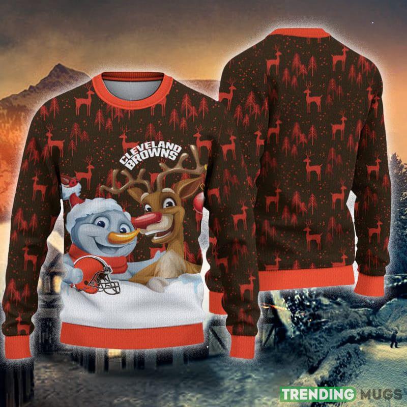 Cleveland Browns Christmas Reindeer Ugly Christmas Sweater Handmade AOP Gift For Fans - Cleveland Browns Christmas Reindeer Ugly Christmas Sweater Handmade AOP Gift For Fans Cleveland Browns Christmas Reindeer Ugly Christmas Sweater Handmade AOP Gift For Fans - Cleveland Browns Christmas Reindeer Ugly Christmas Sweater Handmade AOP Gift For Fans
