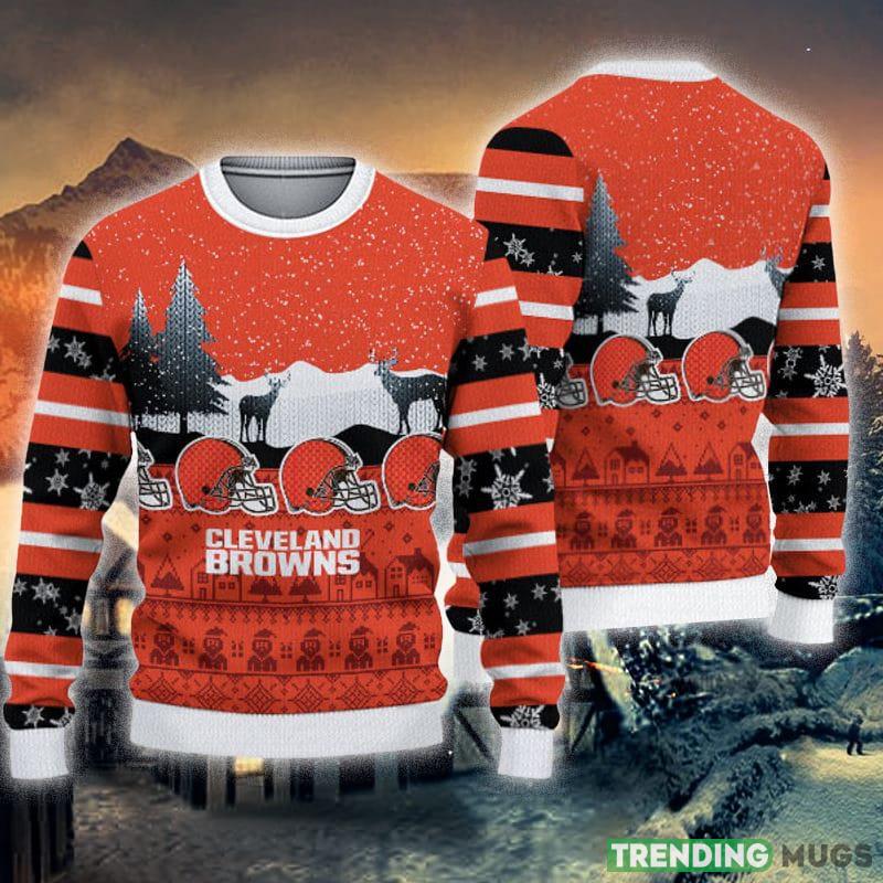 Cleveland Browns Christmas Reindeers Pattern Knitted Ugly Christmas Sweater AOP Gift For Men And Women - Cleveland Browns Christmas Reindeers Pattern Knitted Ugly Christmas Sweater AOP Gift For Men And Women Cleveland Browns Christmas Reindeers Pattern Knitted Ugly Christmas Sweater AOP Gift For Men And Women - Cleveland Browns Christmas Reindeers Pattern Knitted Ugly Christmas Sweater AOP Gift For Men And Women
